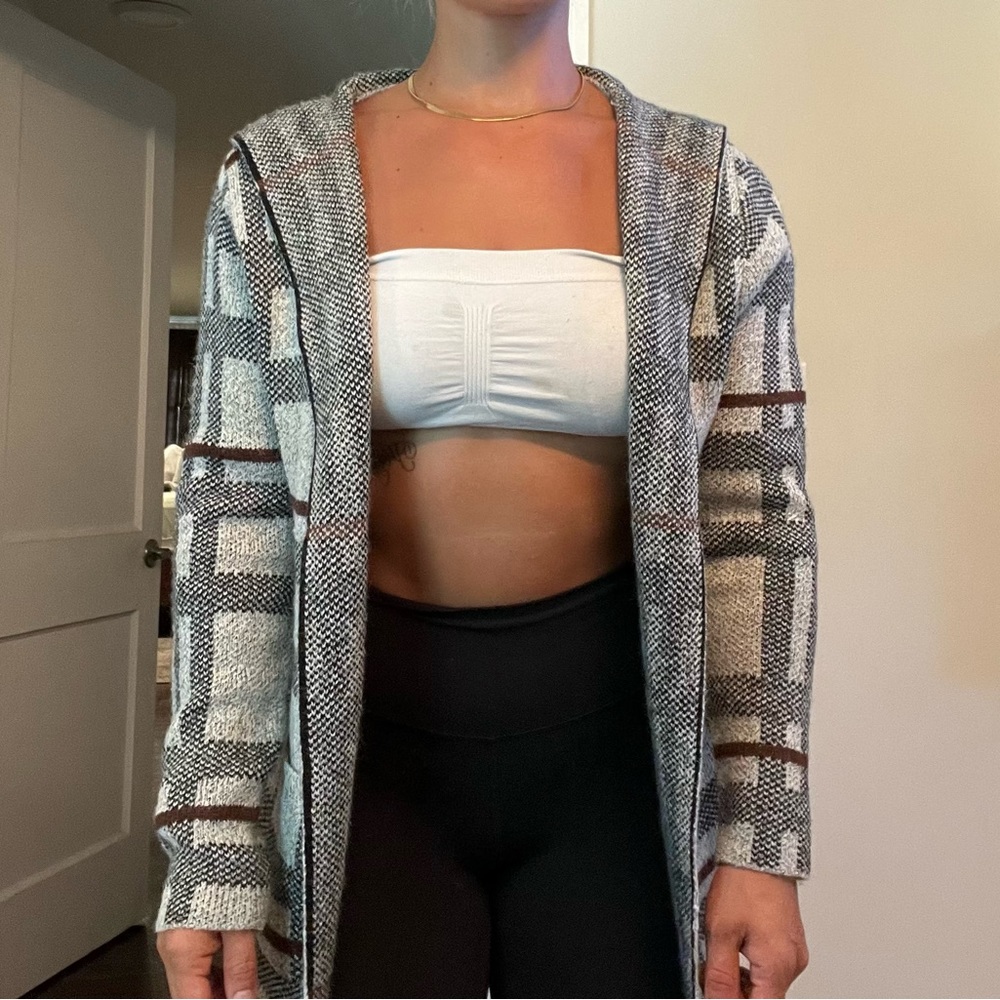 Cardigan with hood